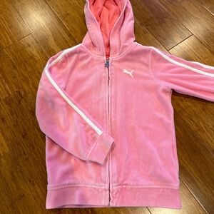 Vintage Puma girls velvet zip up hoodie